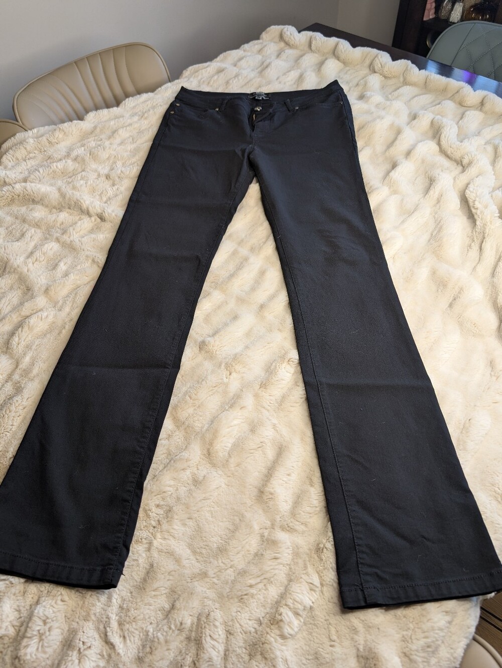 MEXX Women's Black Stretch Bootcut Pants - Classic Fit